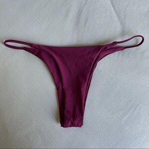 ZAFUL burgundy string bikini bottom large